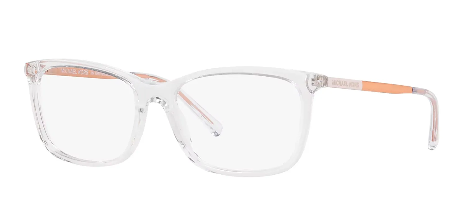 Michael Kors MK 4030 3998 Rectangle Plastic Clear Eyeglasses with Logo Stamped Demo Lenses Lens sold by Gaffos product image thumbnail 2