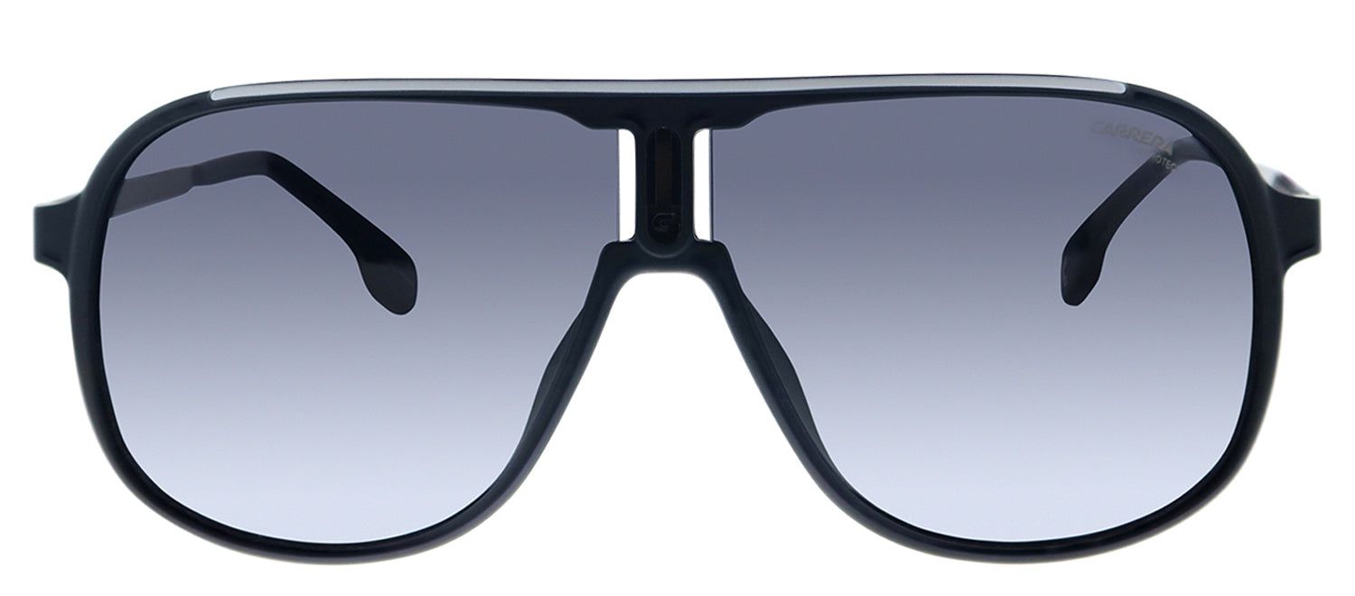 Carrera CA Carrera1007 003 9O Rectangle Plastic Black Sunglasses with Grey Gradient Lens sold by Gaffos