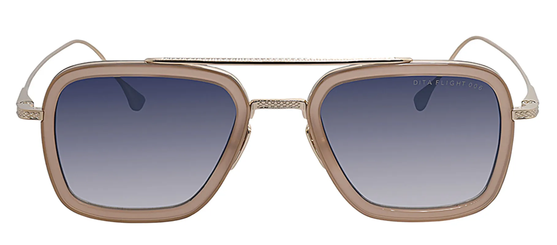 Dita FLIGHT.006 DT 7806 U-GLD-PNK Square Metal Pink Sunglasses with Grey Gradient Lens sold by Gaffos