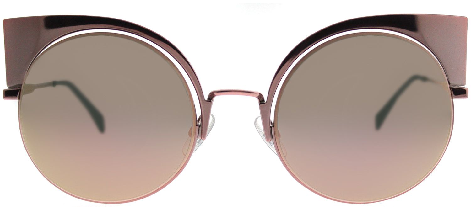 Fendi FF 0177 Z5D Cat-Eye Metal Pink Sunglasses with Pink Mirror Lens sold by Gaffos