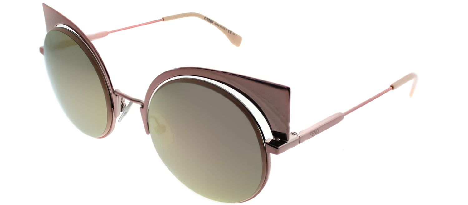 Fendi FF 0177 Z5D Cat-Eye Metal Pink Sunglasses with Pink Mirror Lens sold by Gaffos product image thumbnail 2