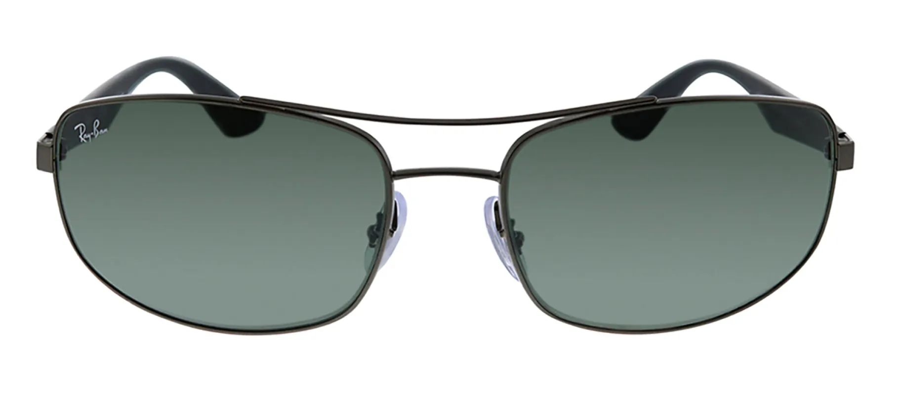 Ray-Ban RB 3527 029/71 Rectangle Metal Gunmetal Sunglasses with Green Lens sold by Gaffos