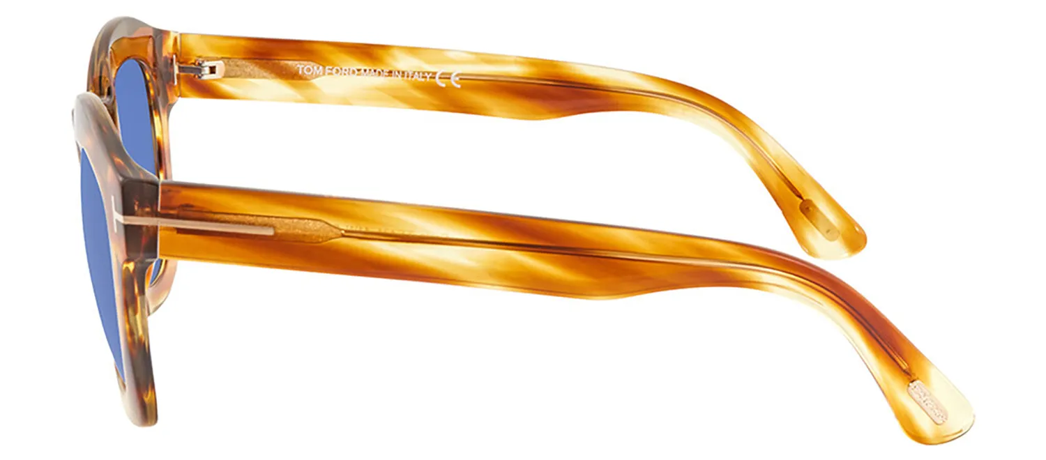 Tom Ford TF 431 41W Square Plastic Yellow Sunglasses with Blue Gradient Lens sold by Gaffos product image thumbnail 3