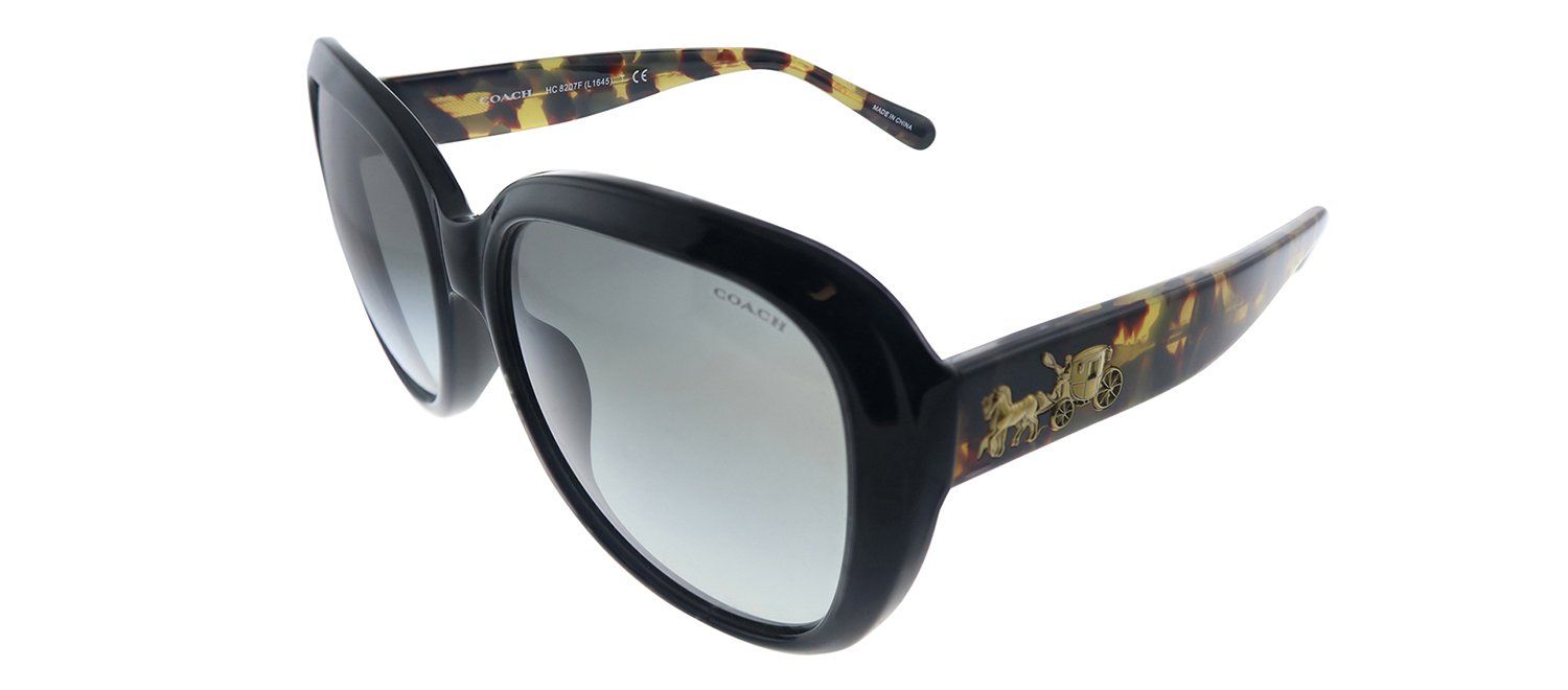 Coach HC 8207F 544911 Square Plastic Black Sunglasses with Grey Gradient Lens sold by Gaffos product image thumbnail 2