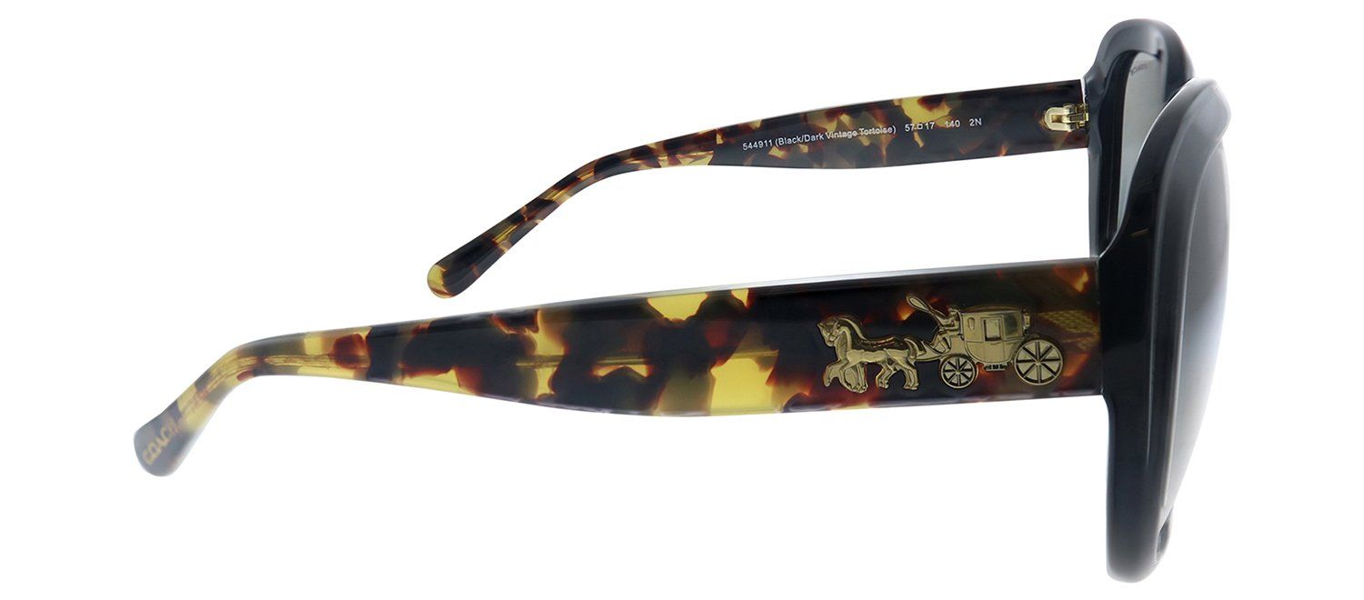 Coach HC 8207F 544911 Square Plastic Black Sunglasses with Grey Gradient Lens sold by Gaffos product image thumbnail 3