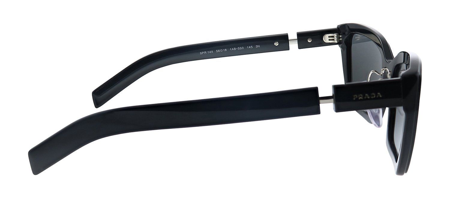 Prada PR 14XS 1AB5S0 Cat-Eye Plastic Black Sunglasses with Grey Lens sold by Gaffos product image thumbnail 3