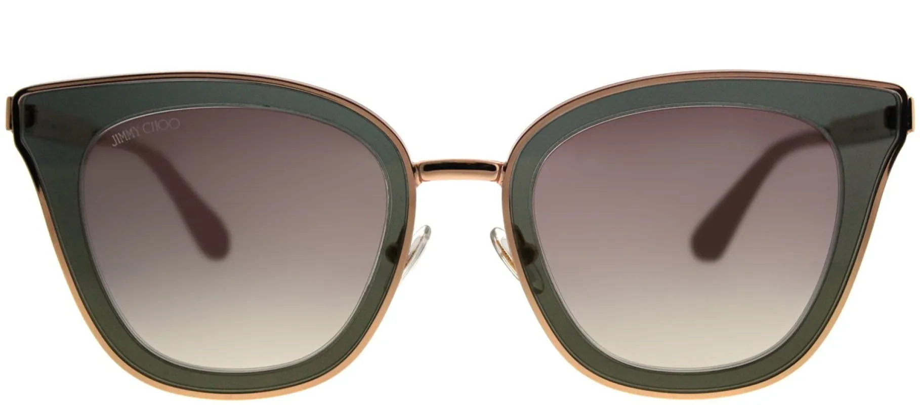 Jimmy Choo JC Lory YK9 Cat-Eye Metal Grey Sunglasses with Brown Mirror Gradient Lens sold by Gaffos