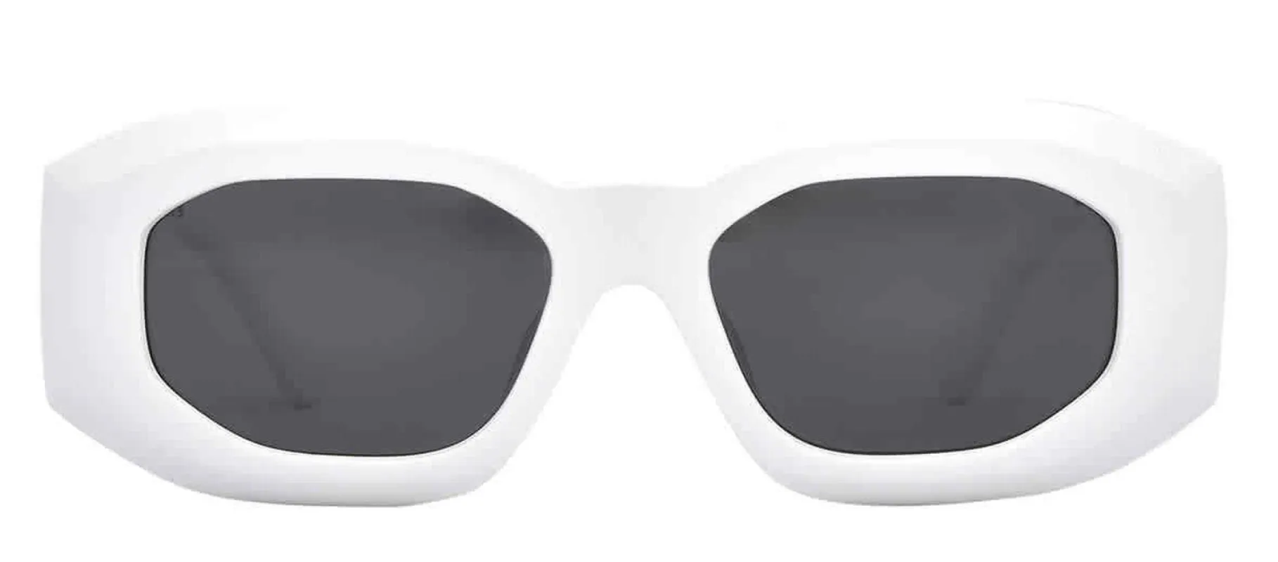 Versace VE 4425U 543887 Irregular Plastic White Sunglasses with Grey Lens sold by Gaffos