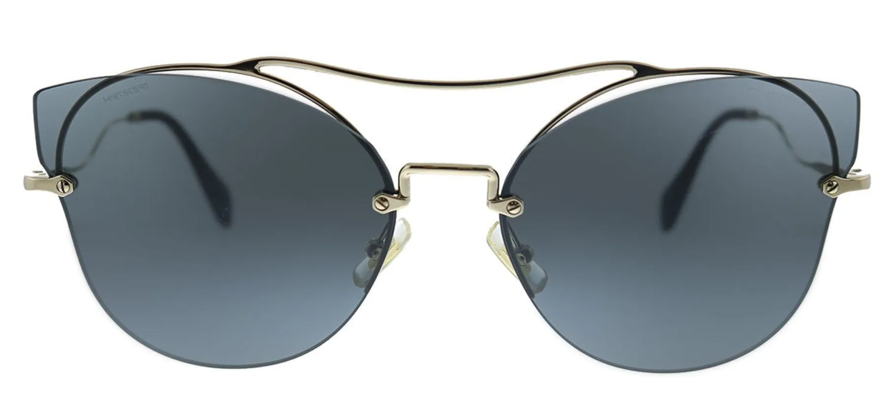 Miu Miu Core Collection MU 52SS ZVN1A1 Butterfly Metal Gold Sunglasses with Grey Lens sold by Gaffos