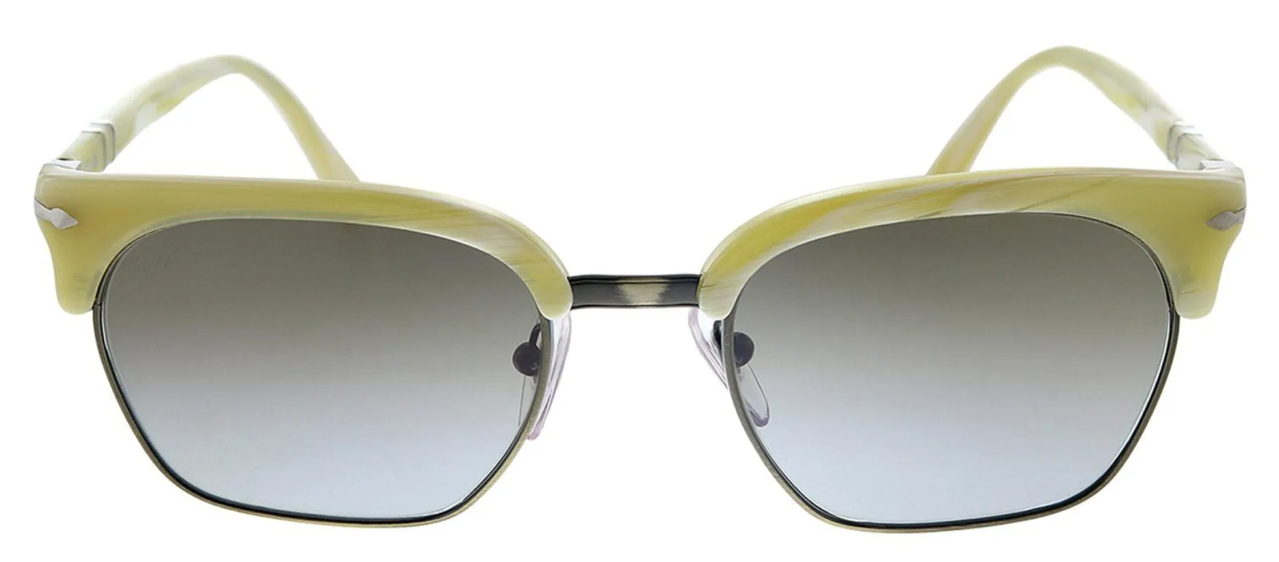 Persol PO 3199S 111596 Square Plastic Ivory Striped Sunglasses with BLue Gradient Lens sold by Gaffos