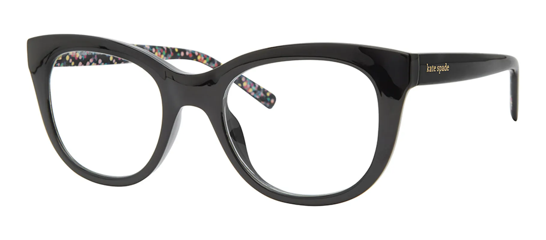 Kate Spade KS Odessa/BB 807 Oval Plastic Black Reading Glasses with Clear Blue Block Coating Lens sold by Gaffos