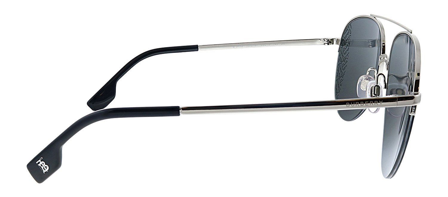 Burberry BE 3113 100587 Pilot Metal Silver Sunglasses with Grey Lens sold by Gaffos product image thumbnail 3