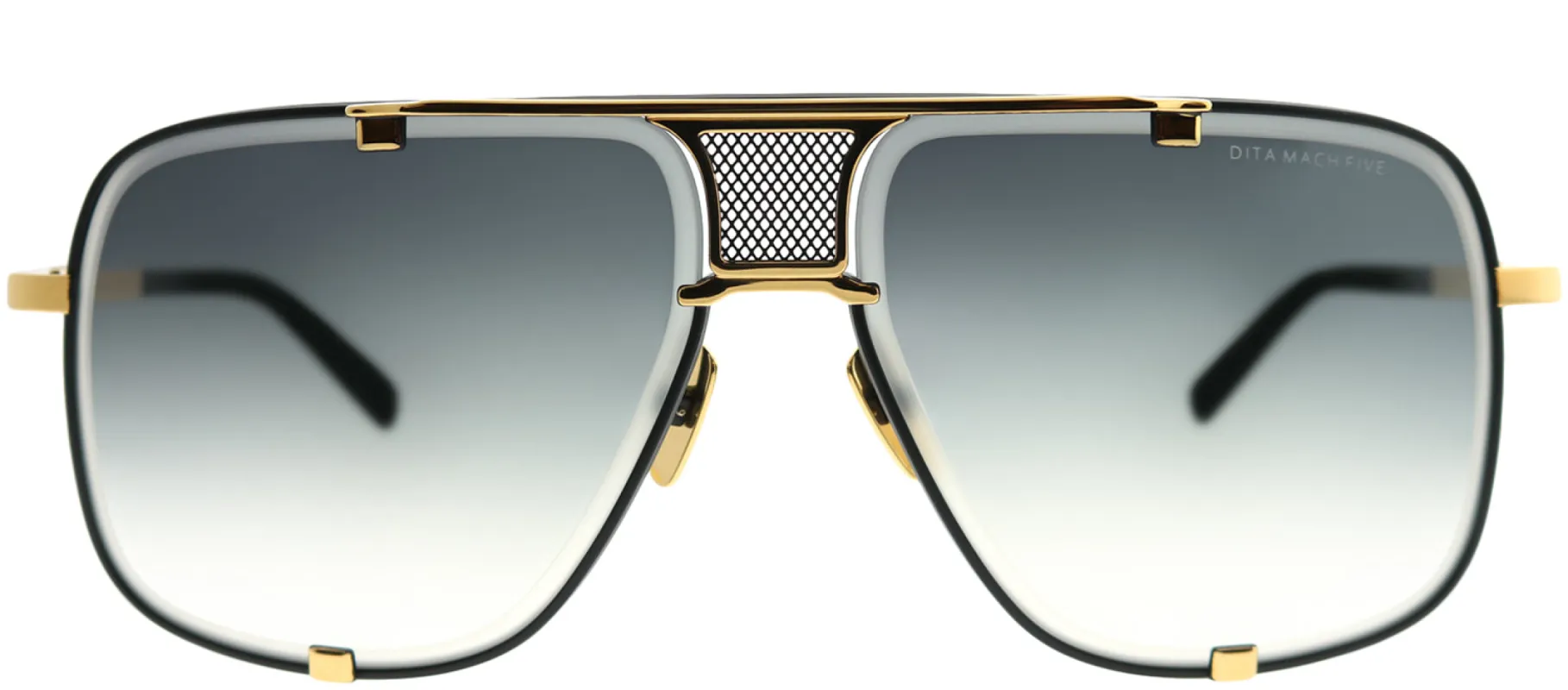 Dita Mach-Five DT DRX-2087-A-BLK-GLD Aviator Metal Black Sunglasses with Dark Grey Gradient AR Lens sold by Gaffos
