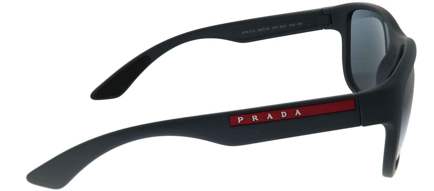 Prada Linea Rossa Active PS 01US UFK5L0 Square Plastic Grey Sunglasses with Grey Mirror Lens sold by Gaffos product image thumbnail 3