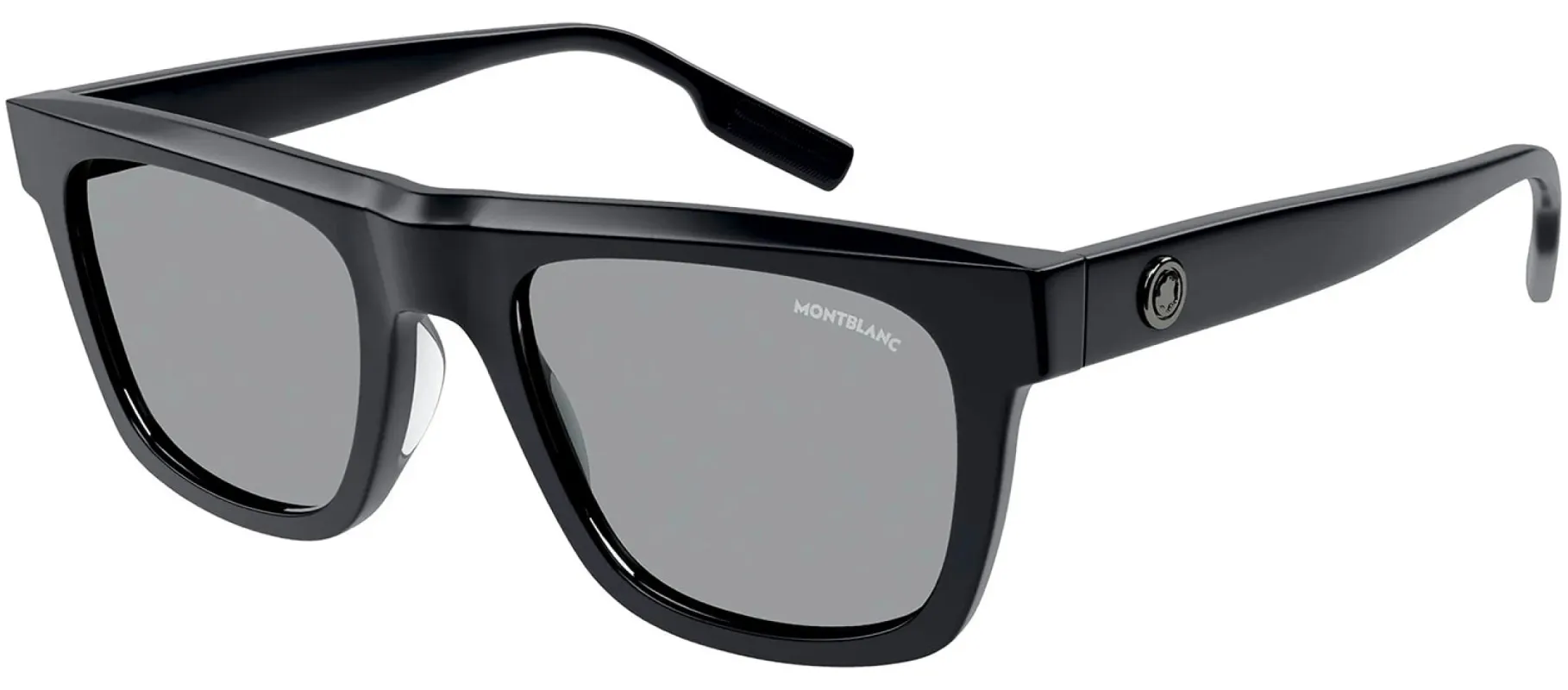 Montblanc MB 0176S 001 Rectangle Plastic Black Sunglasses with Grey Lens sold by Gaffos