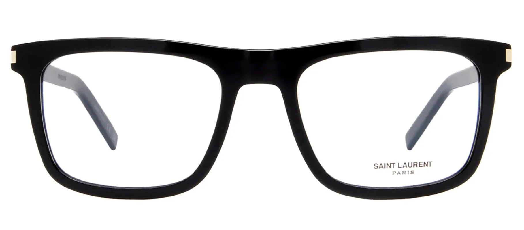 Saint Laurent CLASSIC SL 547O 005 Square Plastic Black Eyeglasses with Logo Stamped Demo Lenses sold by Gaffos