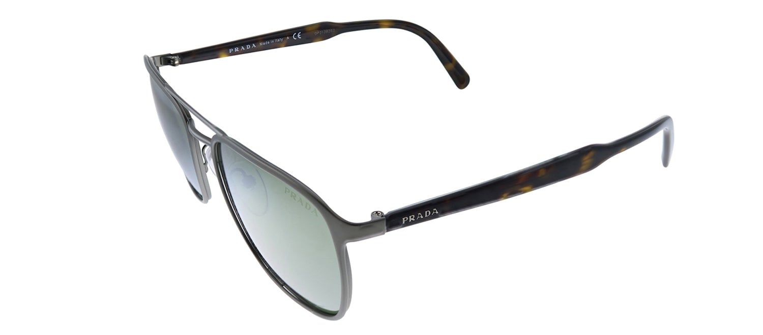 Prada PR 75VS 523722 Square Metal Grey Sunglasses with Grey Mirror Lens sold by Gaffos product image thumbnail 2