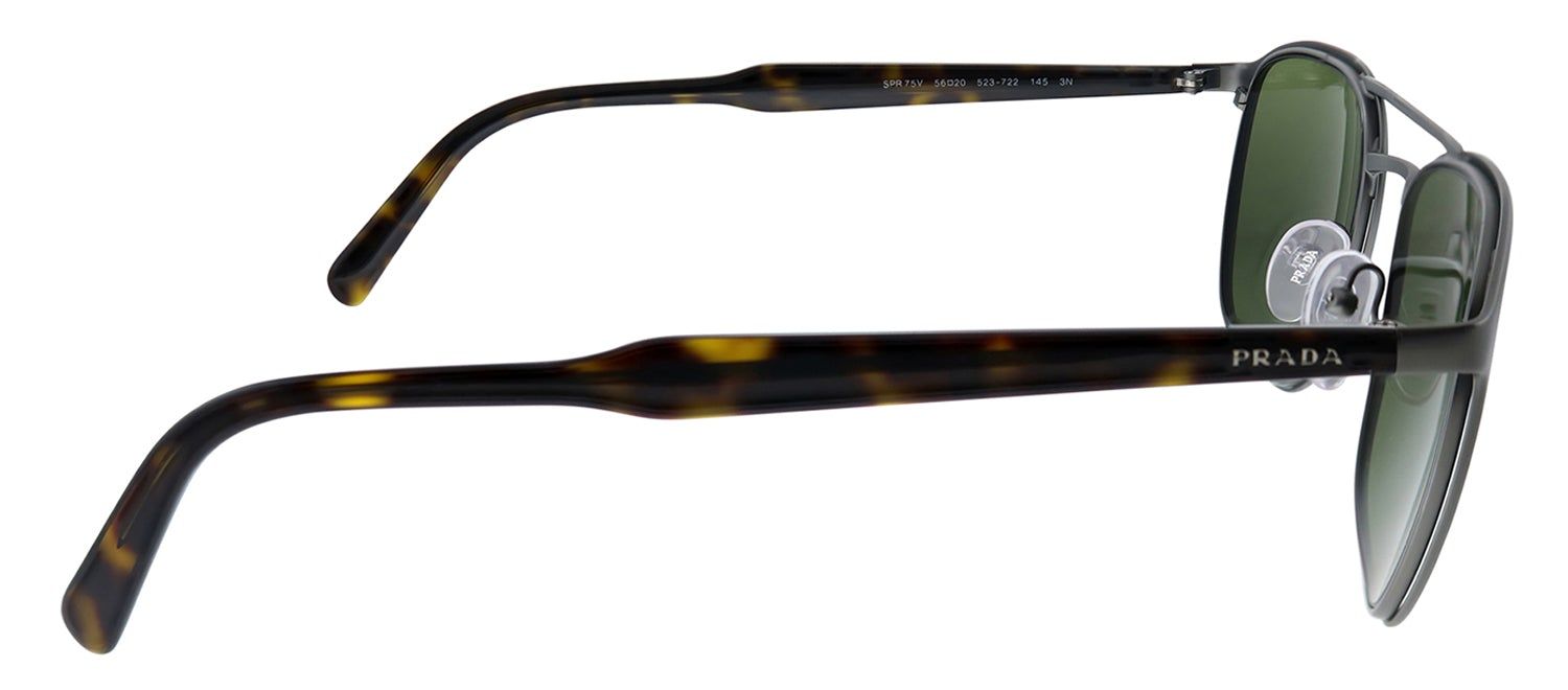 Prada PR 75VS 523722 Square Metal Grey Sunglasses with Grey Mirror Lens sold by Gaffos product image thumbnail 3