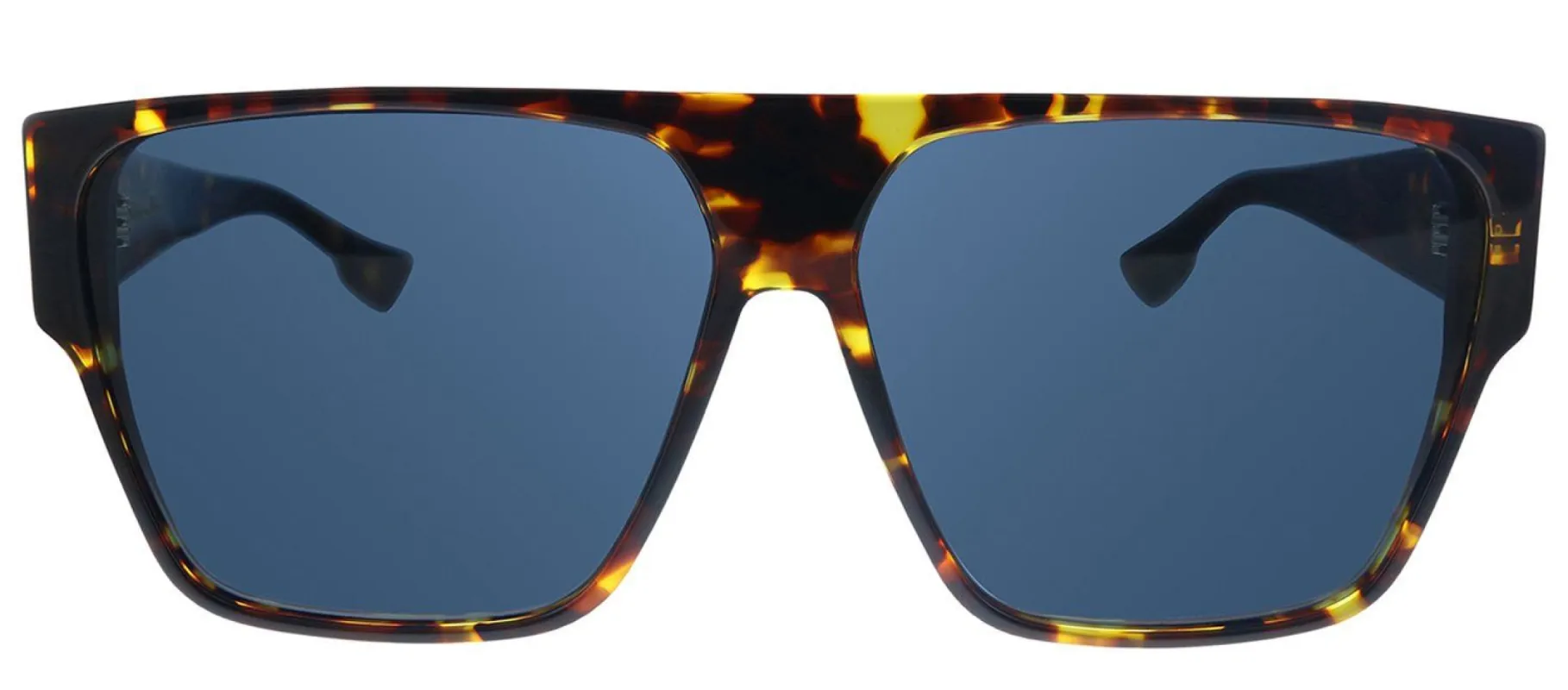 Dior CD DIORHIT P65 Square Plastic Havana Sunglasses with Blue Lens sold by Gaffos