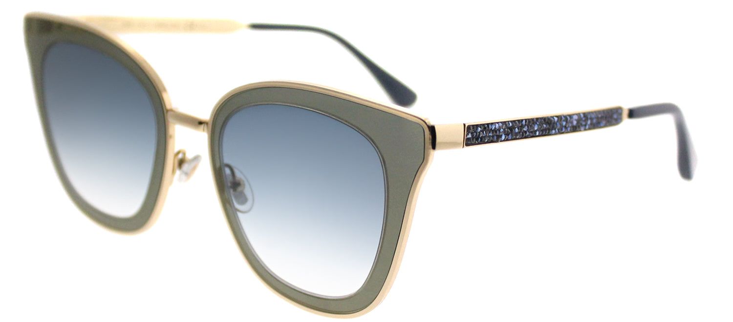 Jimmy Choo JC Lory KY2 Cat-Eye Metal Gold Sunglasses with Blue Mirror Gradient Lens sold by Gaffos product image thumbnail 2