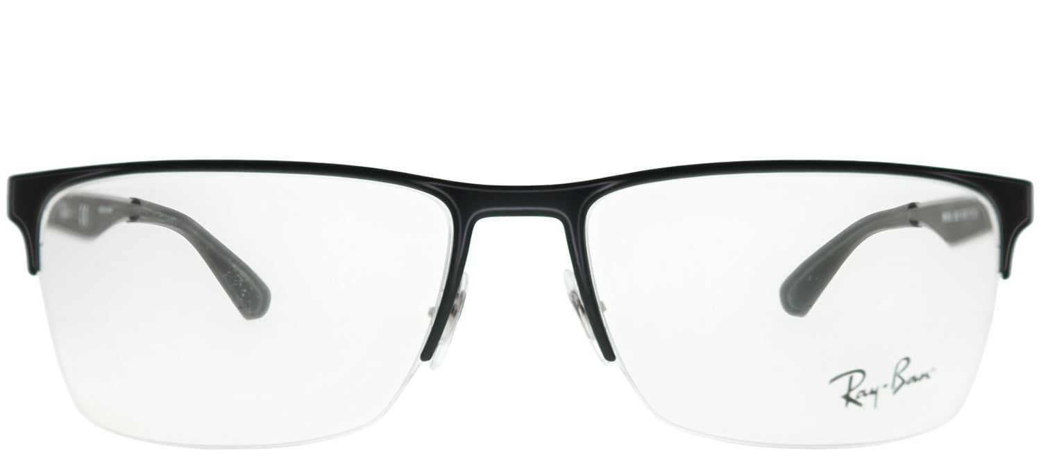 Ray-Ban RX 6335 2503 Rectangle Metal Black Eyeglasses with Demo Lens sold by Gaffos
