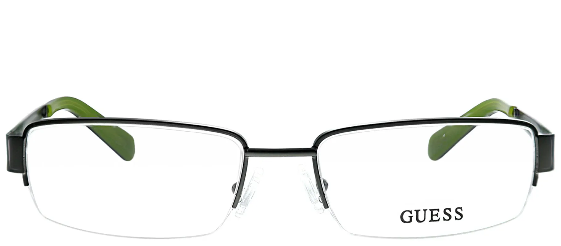 Guess GU 1767 OL Semi-Rimless Metal Green Eyeglasses with Demo Lens sold by Gaffos