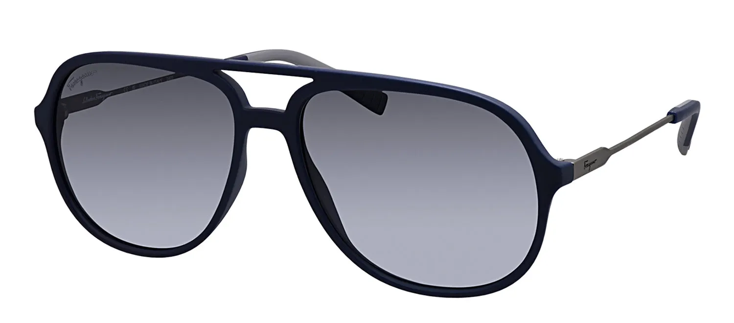 Salvatore Ferragamo SF 999S 414 Navigator Plastic Blue Sunglasses with Blue Gradient Lens sold by Gaffos product image thumbnail 2
