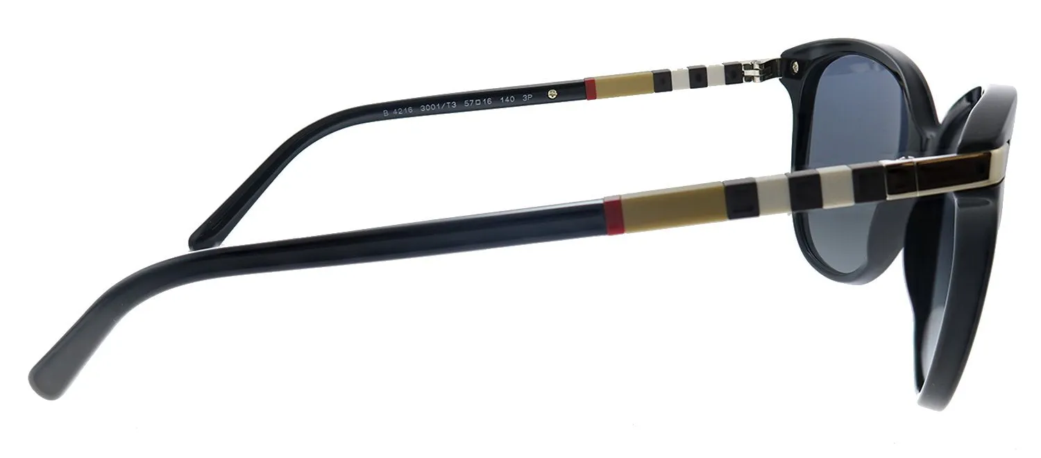 Burberry BE 4216 3001T3 Cat-Eye Plastic Black Sunglasses with Grey Gradient, Polarized Lens sold by Gaffos product image thumbnail 3