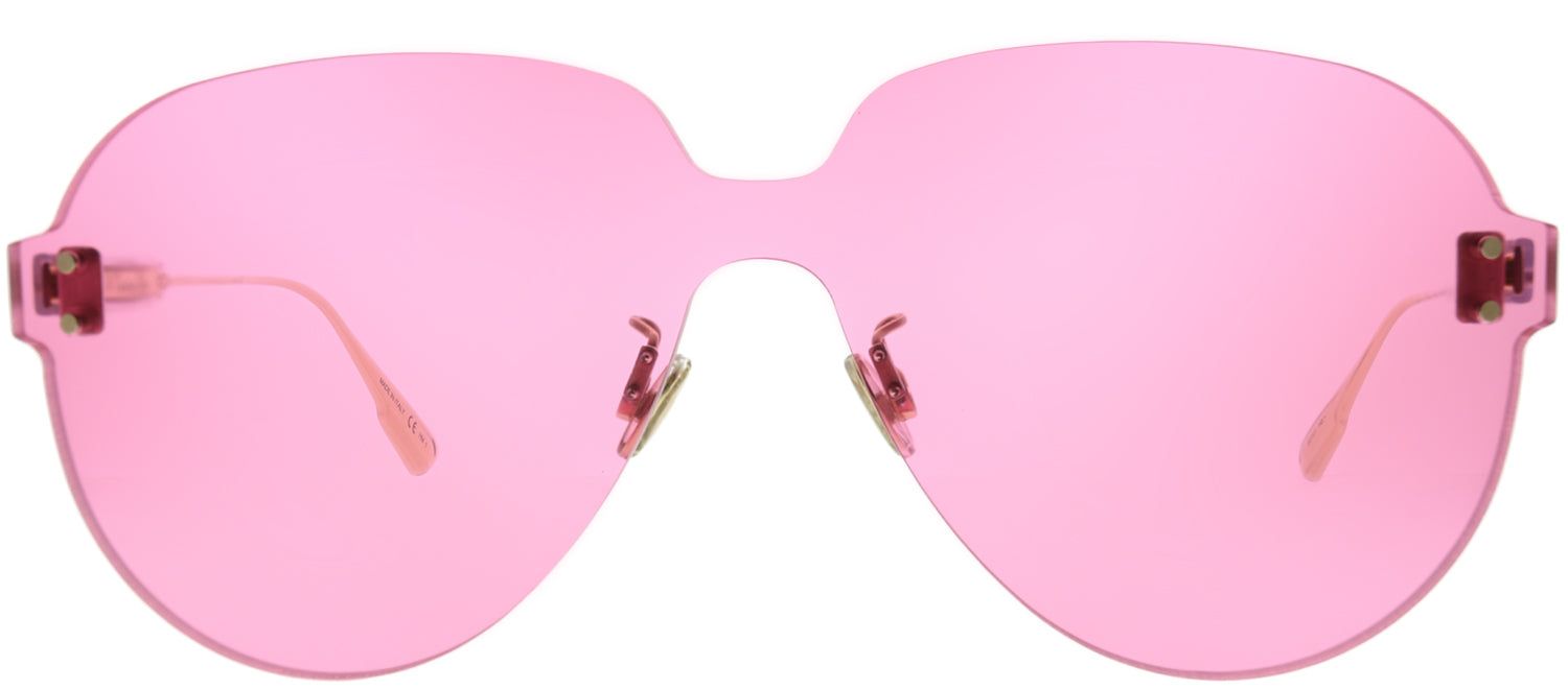 Dior CD ColorQuake3 MU1 U1 Aviator Plastic Pink Sunglasses with Pink Lens sold by Gaffos