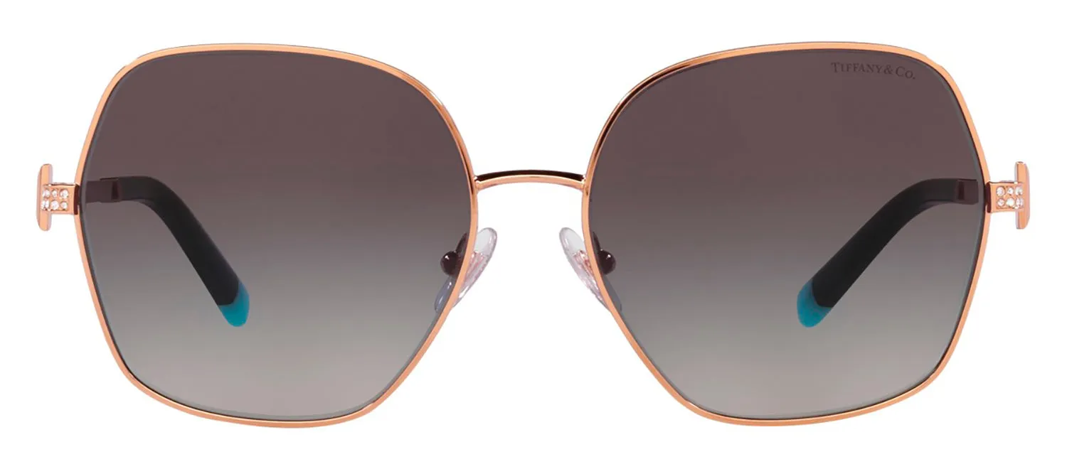 Tiffany & Co. TF 3085B 61053C Geometric Metal Gold Sunglasses with Grey Gradient Lens sold by Gaffos
