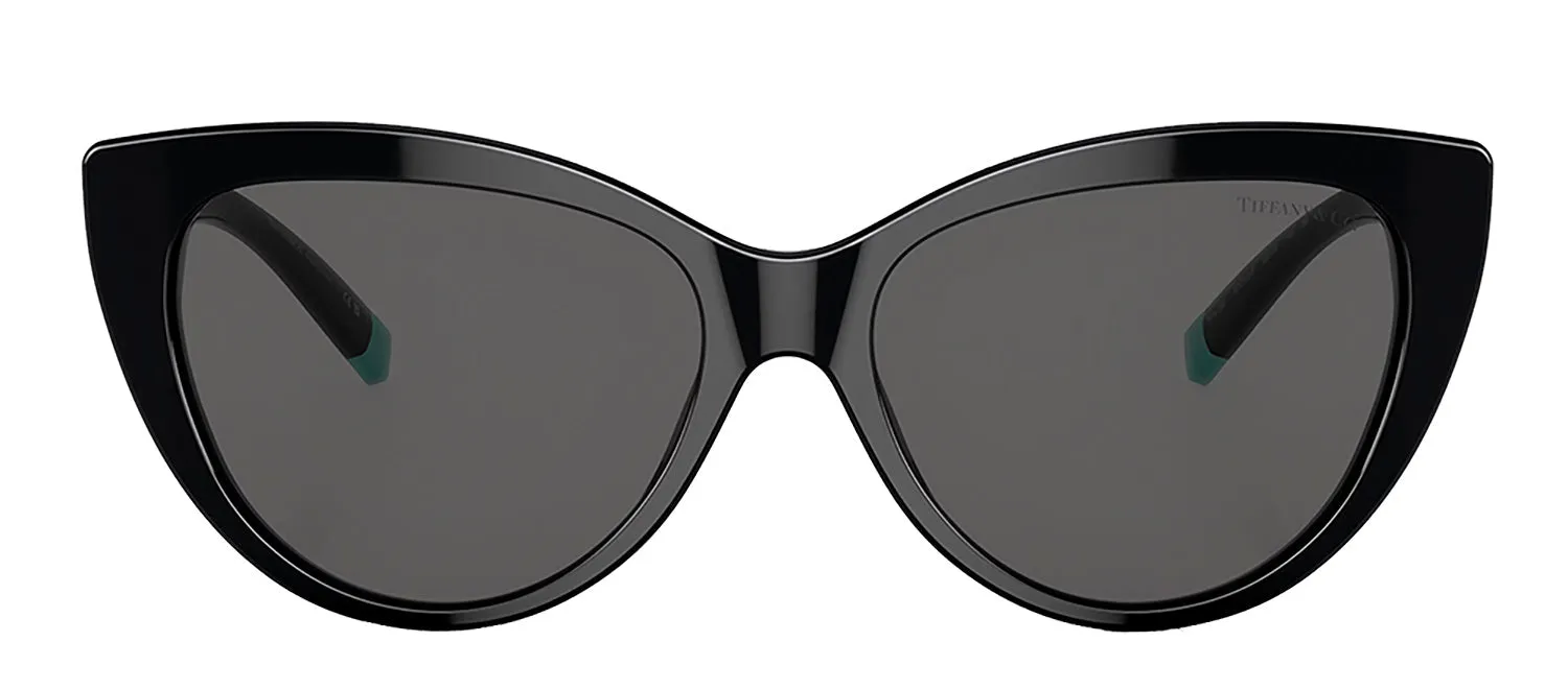 Tiffany & Co. TF 4196 8001S4 Cat-Eye Plastic Black Sunglasses with Grey Lens sold by Gaffos