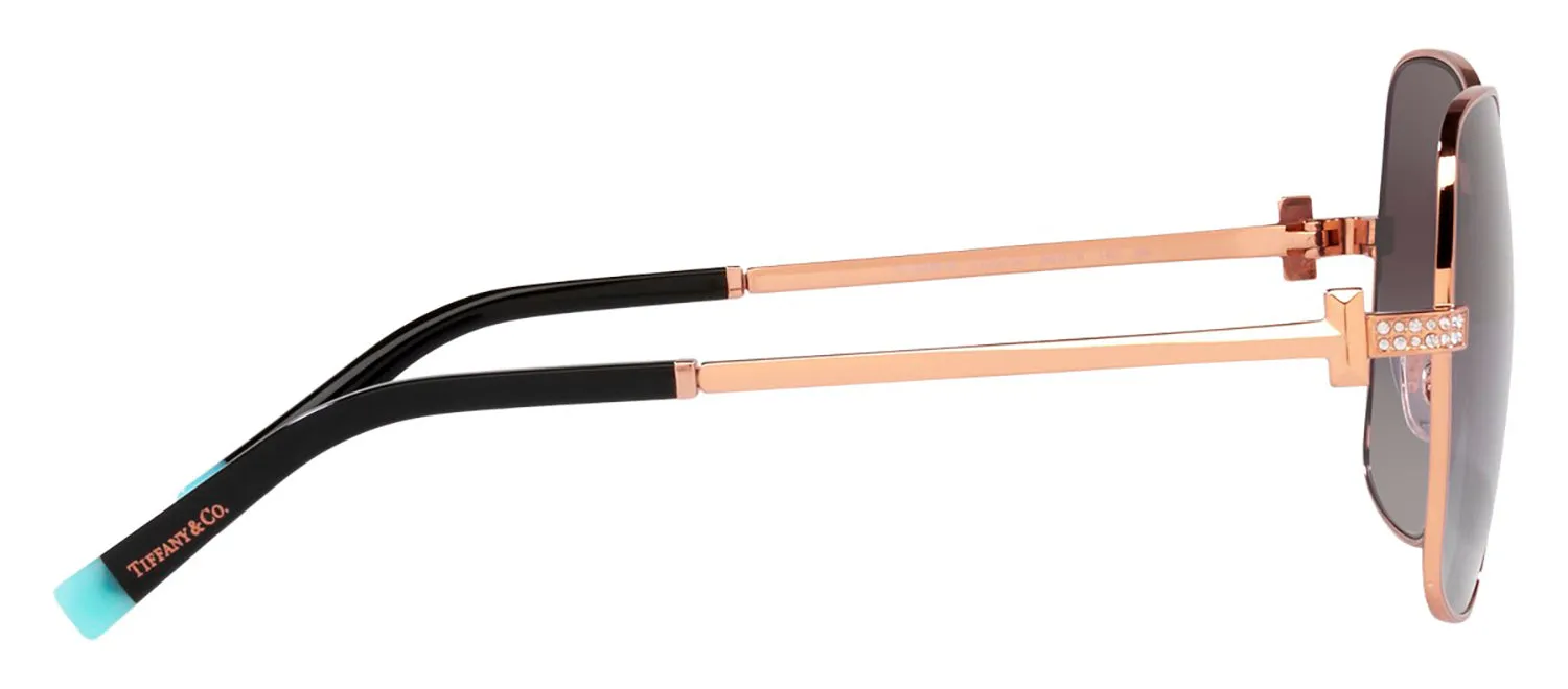 Tiffany & Co. TF 3085B 61053C Geometric Metal Gold Sunglasses with Grey Gradient Lens sold by Gaffos product image thumbnail 3