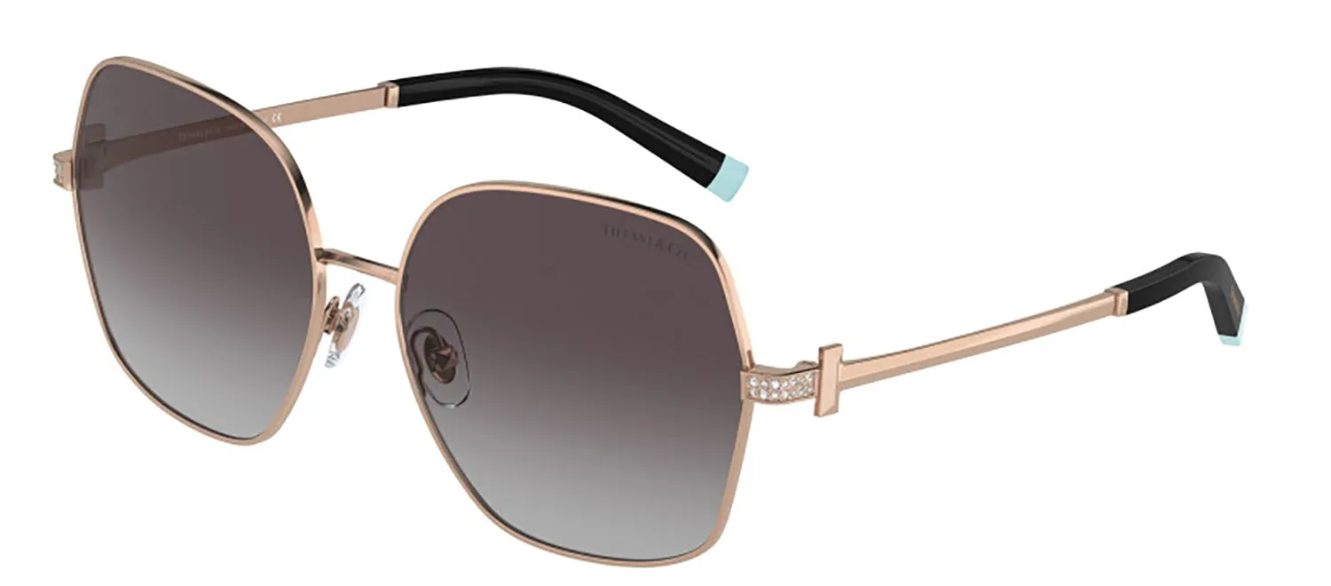 Tiffany & Co. TF 3085B 61053C Geometric Metal Gold Sunglasses with Grey Gradient Lens sold by Gaffos product image thumbnail 2
