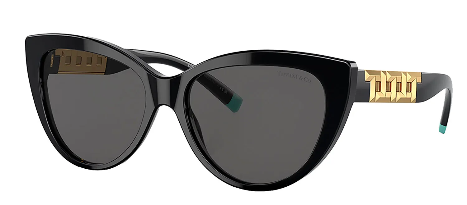 Tiffany & Co. TF 4196 8001S4 Cat-Eye Plastic Black Sunglasses with Grey Lens sold by Gaffos product image thumbnail 2