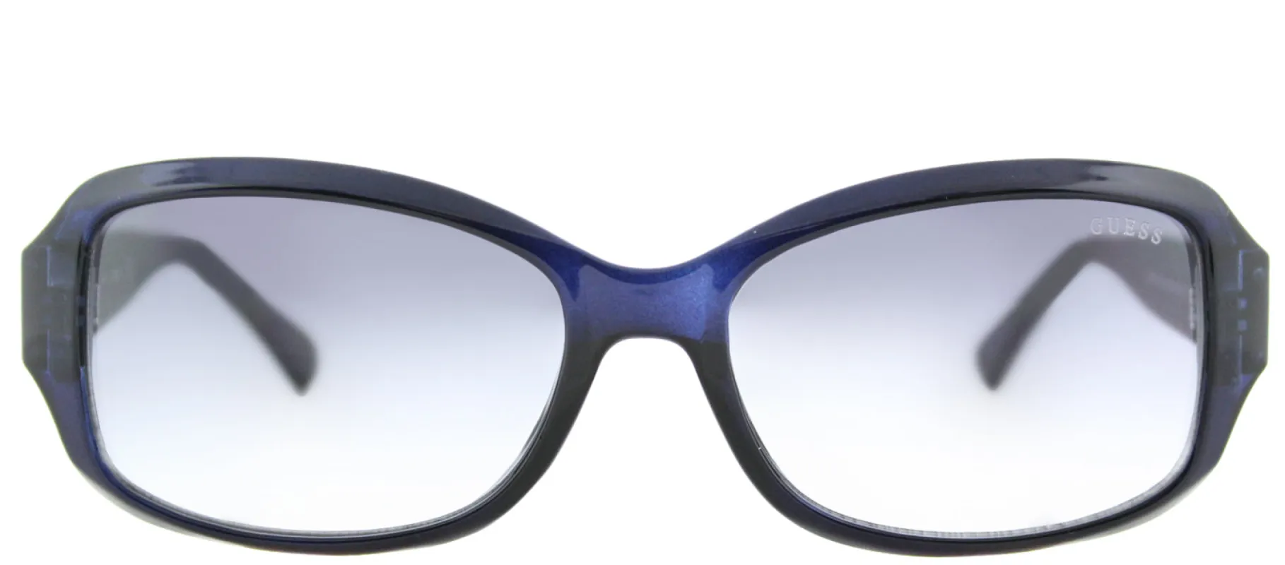 Guess GU 7410 90C Oval Plastic Blue Sunglasses with Grey Mirror Lens sold by Gaffos