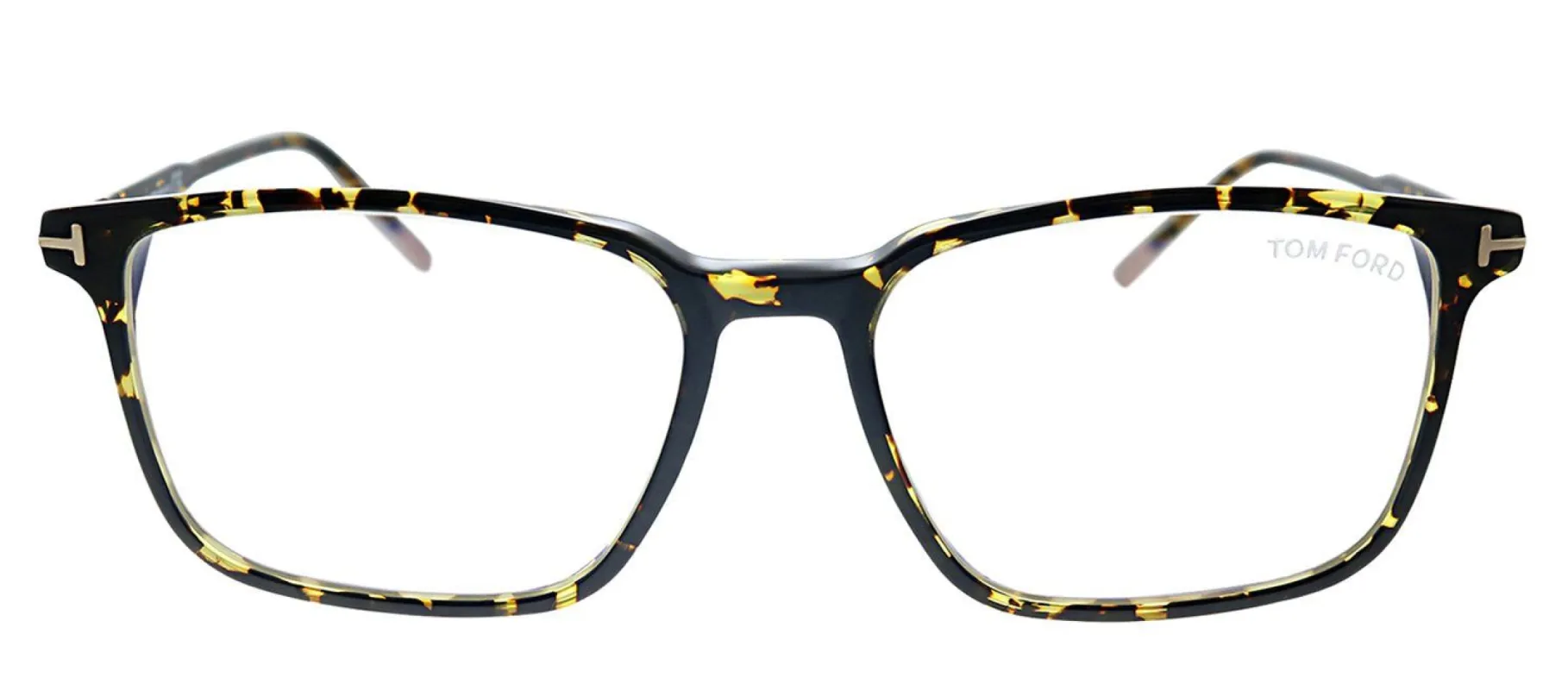 Tom Ford Blue Block FT 5607-B 056 Rectangle Plastic Havana Eyeglasses with Demo Lens sold by Gaffos