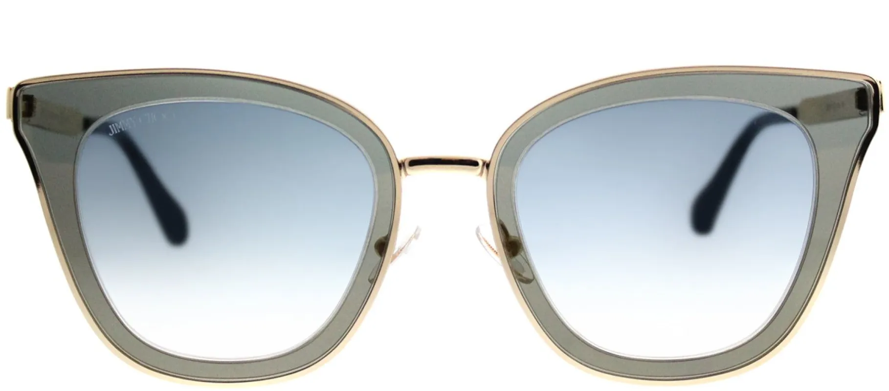 Jimmy Choo JC Lory KY2 Cat-Eye Metal Gold Sunglasses with Blue Mirror Gradient Lens sold by Gaffos