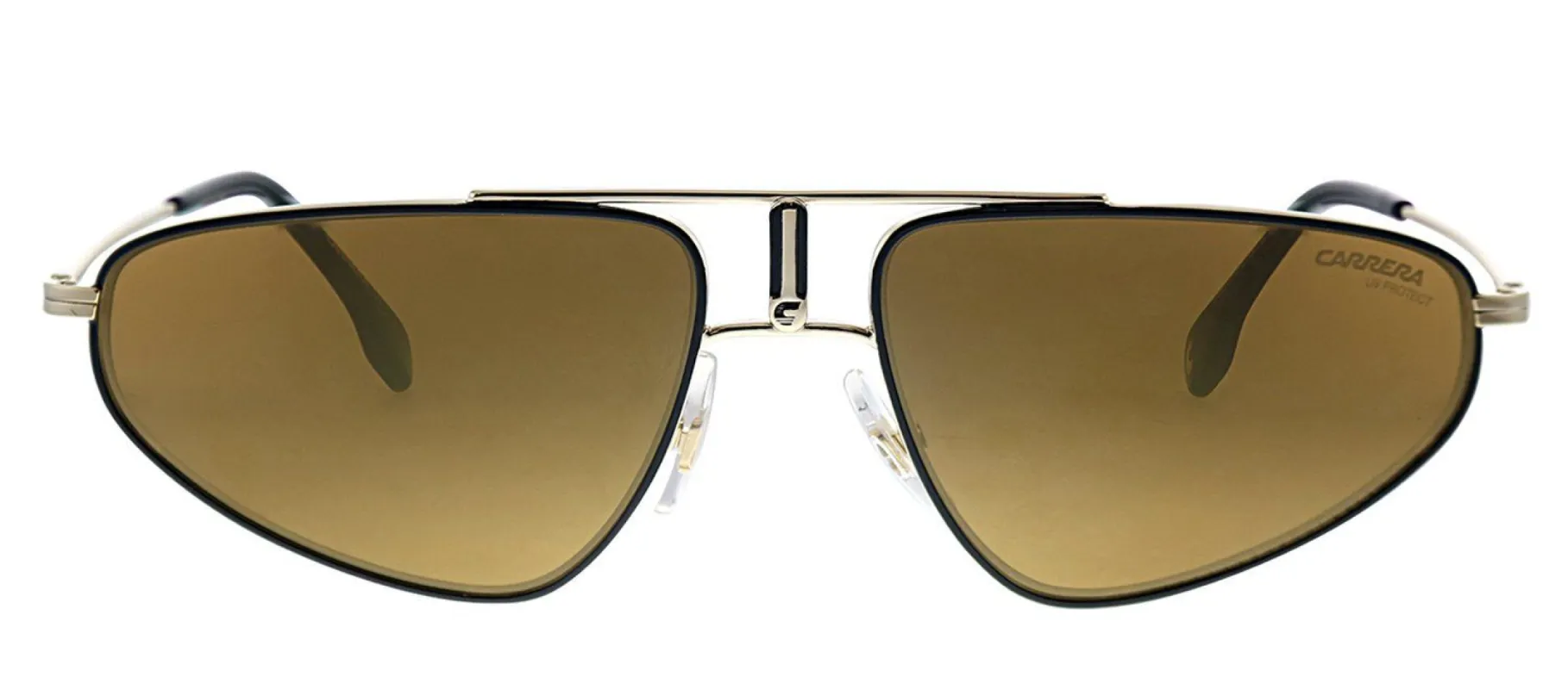 Carrera CA Carrera1021 J5G K1 Aviator Metal Gold Sunglasses with Brown Mirror Lens sold by Gaffos
