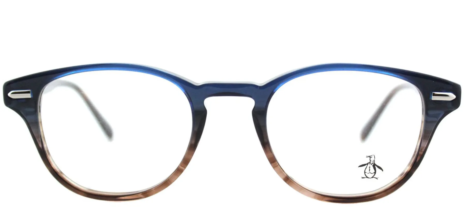 Original Penguin PE Murphy MZ Round Plastic Blue Eyeglasses with Demo Lens made by Gaffos