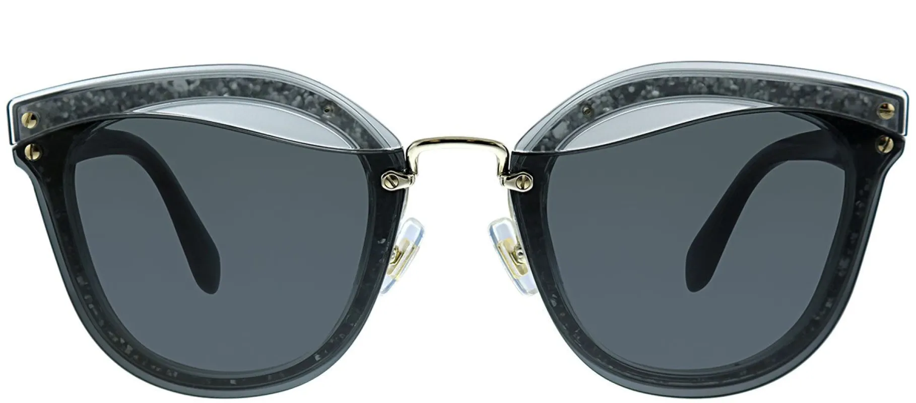 Miu Miu MU 03TS UES5S0 Square Plastic Grey Sunglasses with Grey Lens sold by Gaffos