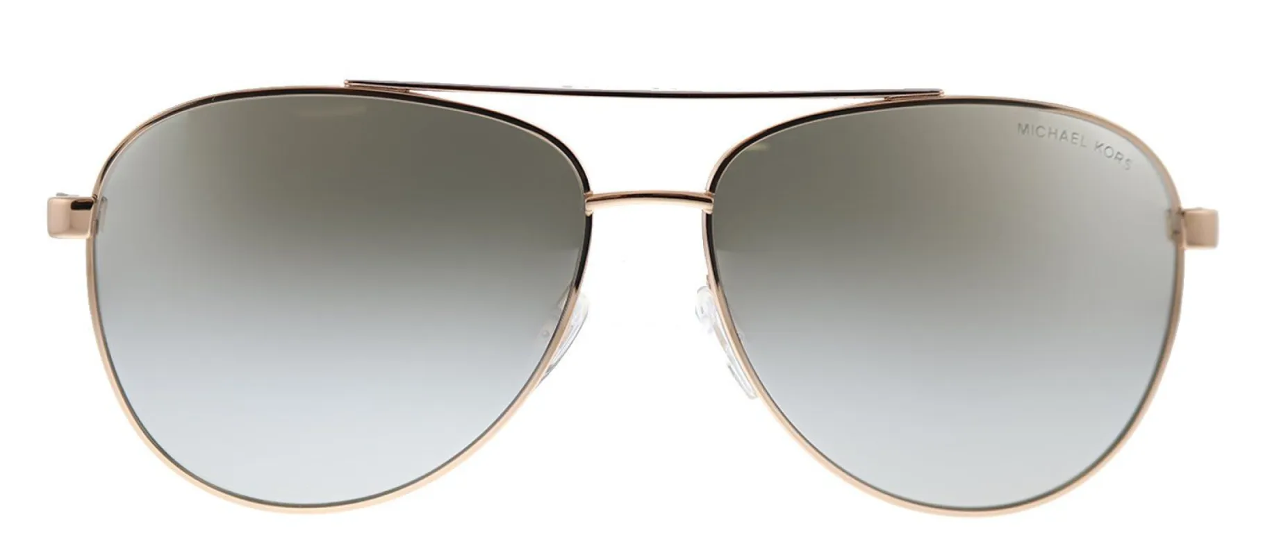 Michael Kors Hvar MK 5007 11086G Aviator Metal Gold Sunglasses with Silver Mirror Lens sold by Gaffos