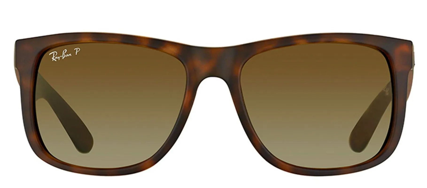 Ray-Ban Justin RB 4165 865/T5 Square Rubber Tortoise/ Havana Sunglasses with Brown Gradient Polarized Lens sold by Gaffos