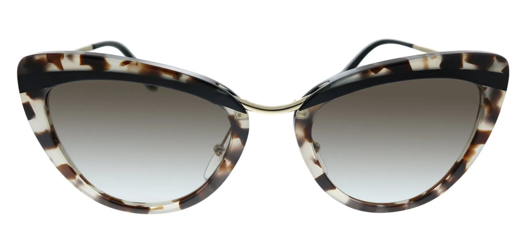 Prada PR 25XS 3980A7 Oval Plastic Havana Sunglasses with Grey Gradient Lens sold by Gaffos