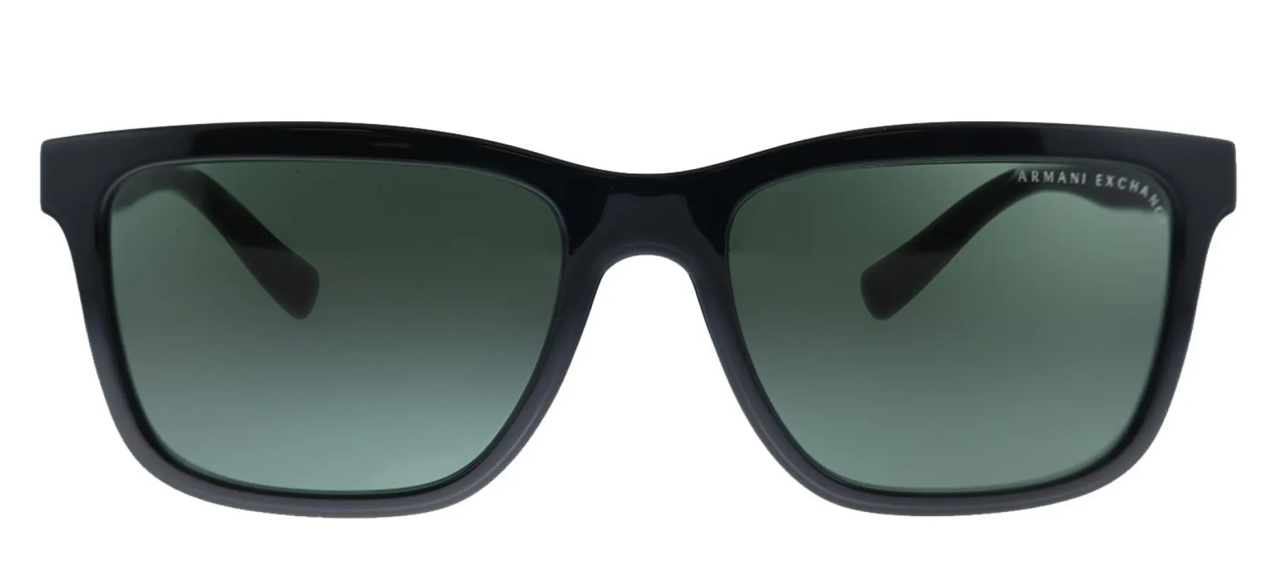 Armani Exchange AX 4045S 817871 Rectangle Plastic Black Sunglasses with Green Lens sold by Gaffos