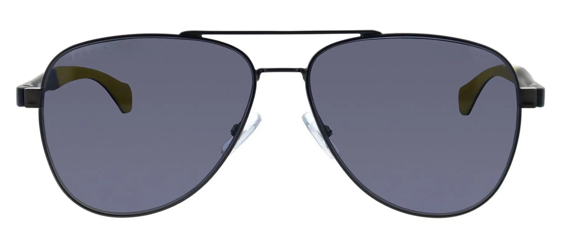 Hugo Boss BOSS 1077/S SVK Aviator Metal Black Sunglasses with Grey Cp Pz Lens made by Gaffos