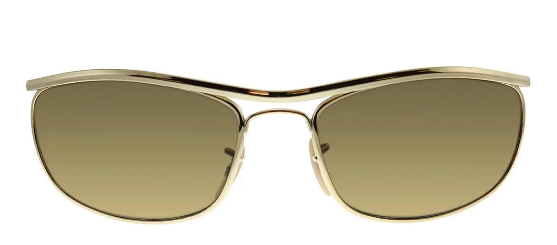 Ray-Ban RB 3119M 001/57 Rectangle Metal Gold Sunglasses with Brown Polarized Lens sold by Gaffos