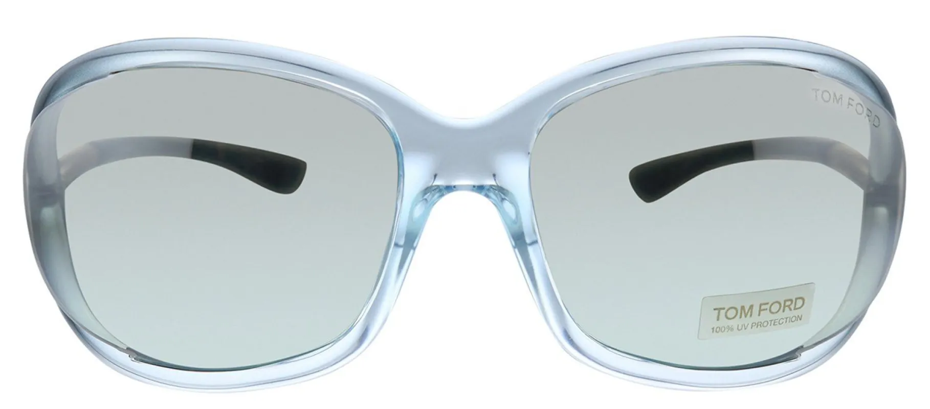 Tom Ford FT 0008 93Q Rectangle Plastic Blue Sunglasses with Grey Lens sold by Gaffos