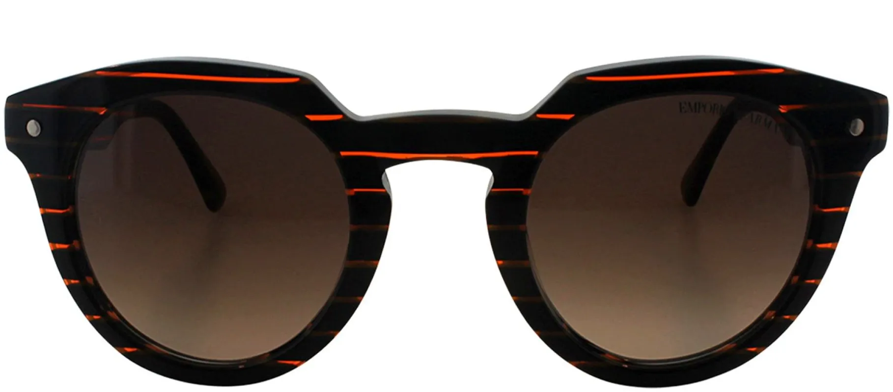 Emporio Armani EA 9800 YWS Fashion Plastic Black Sunglasses with Brown Gradient Lens made by Gaffos