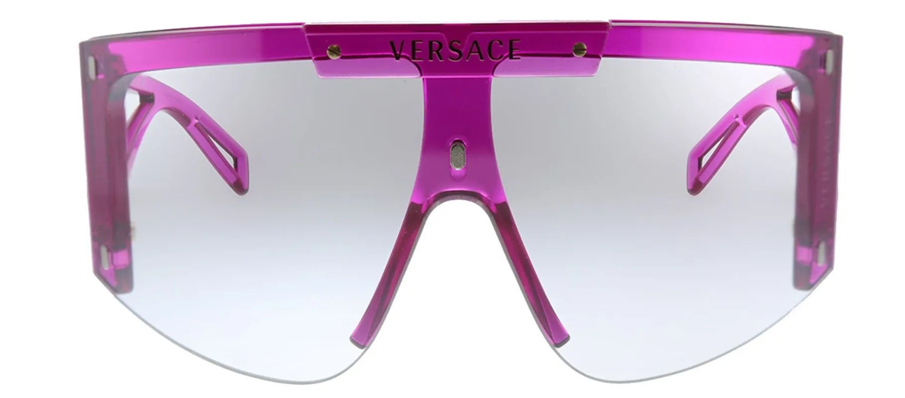 Versace VE 4393 53341W Shield Plastic Pink Sunglasses with Pink Or Grey Clip On Lens sold by Gaffos