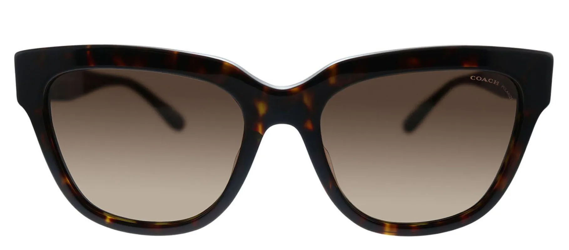 Coach HC 8262 5120T5 Square Plastic Havana Sunglasses with Brown Gradient Lens sold by Gaffos